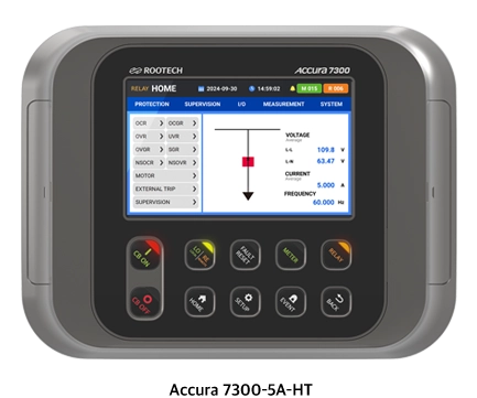 Accura 7300-5A-HT Smart Digital Protection Relay with Power Quality Meter - Rootech